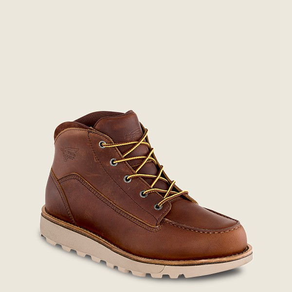 Work Støvler Herre - Red Wing Traction Tred Lite - Waterproof Soft Toe Chukka - Brune - NXBHRL-839